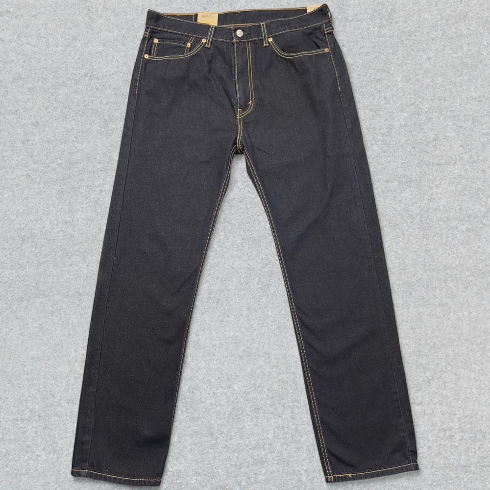 NEW Levi's 505 Jeans Mens 36x32 Blue Dark Denim Straight Leg Regular Fit Stretch